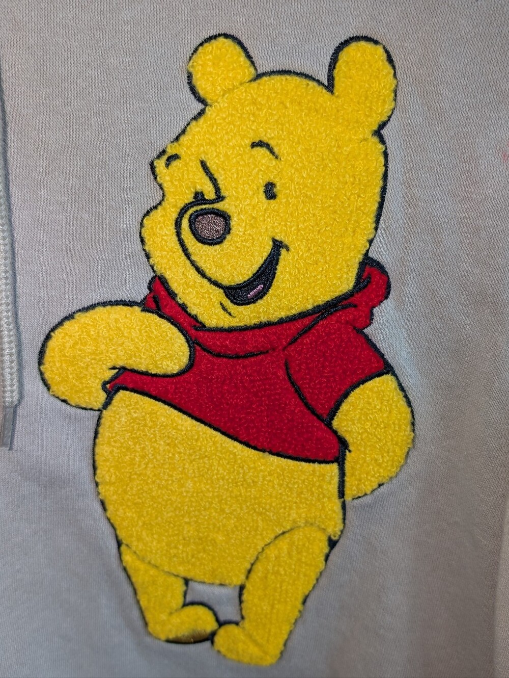 Disney Beige Hoodie with Yellow Winnie the Pooh Patch - Picture 2 of 8